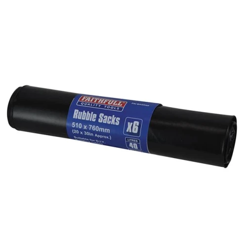 Faithfull Black Rubble Sacks (6)