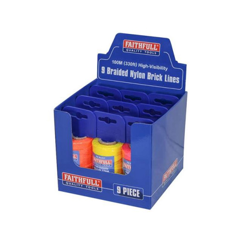 Faithfull Brick Line Replacement Dispenser Reel CDU, 9 Piece