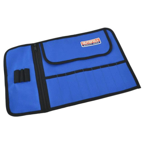 Faithfull Bit Roll - 9 Pocket 27 x 32cm (10 3/4 x 12 1/2 in)