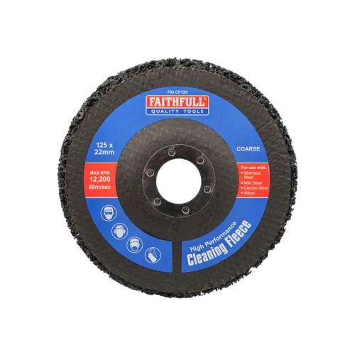 Faithfull Cleaning Fleece Disc Coarse 125 x 22mm