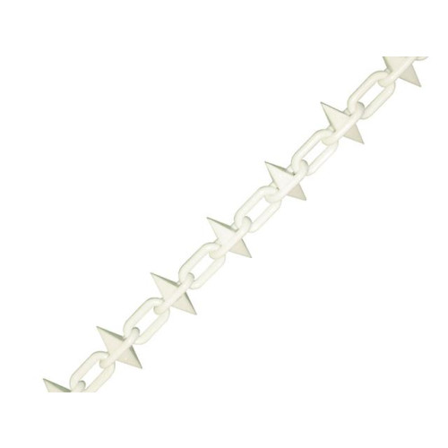 Faithfull Plastic Chain 6mm 12.5m White Spiked