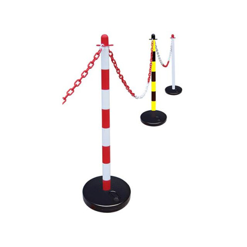 Faithfull Plastic Post for Chain - Red / White