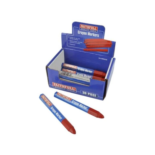 Faithfull Crayon Marker Red (CDU of 30)
