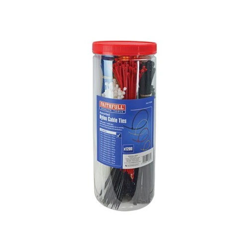 Faithfull Cable Ties - Barrel Pack Of 1200