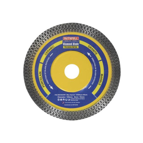 Faithfull PorcelainÂ DiamondÂ BladeÂ 105 x 16mm