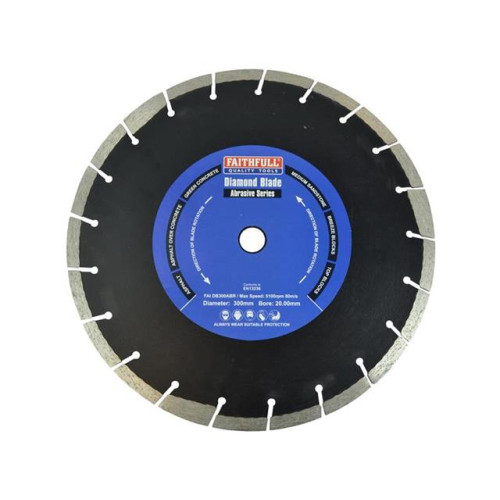 Faithfull Abrasive Diamond Blade 300 x 20mm