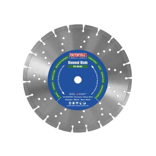 Faithfull Pro Diamond Blade 22 & 20mm x 300mm