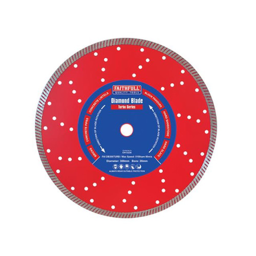 Faithfull Turbo Cut Diamond Blade 300 x 20mm