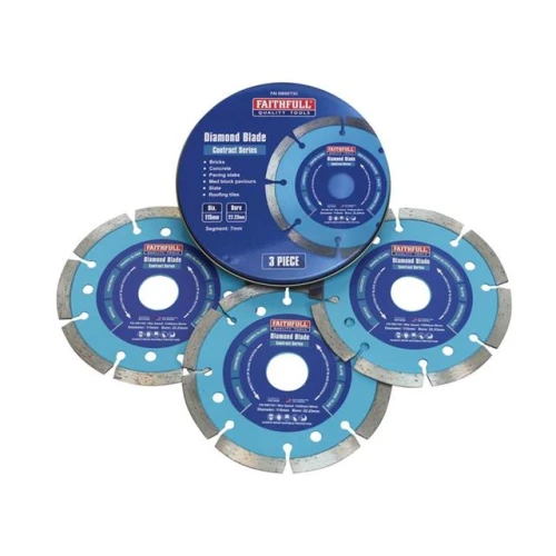 Faithfull Contract Diamond Blade Set 3 115mm