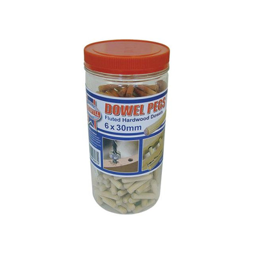 Faithfull Wood Dowels Fluted 30 x 6mm (Tub 300)