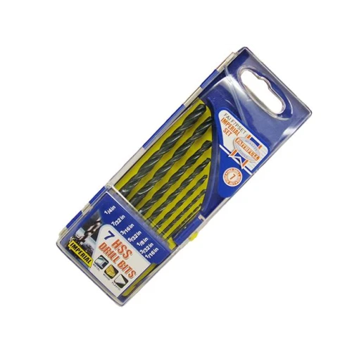 Faithfull HSS Drill Bit Set 7 Piece 1/16-1/4 x 1/32