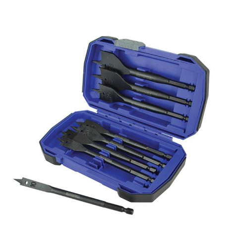 Faithfull Flat Bit Set 8 Piece in Aluminium Case