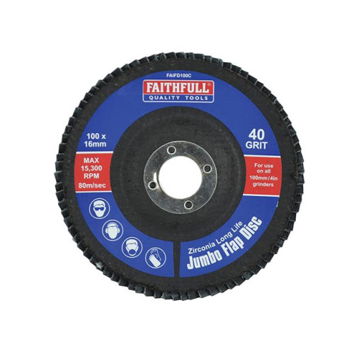 Faithfull Flap Disc 100mm Coarse