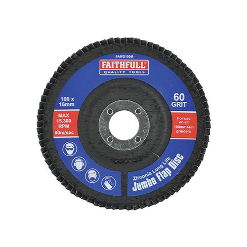 Faithfull Flap Disc 100mm Medium