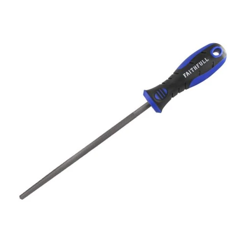 Faithfull Handled Round Second Cut Engineers File 200m (8in)