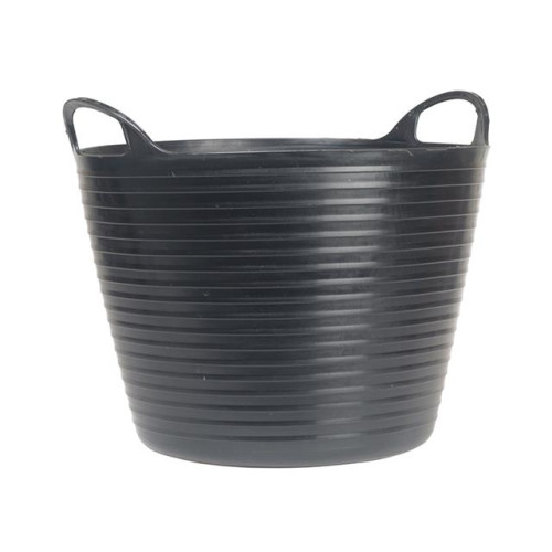 Faithfull Heavy-Duty Polyethylene Flex Tub 42 Litres Black