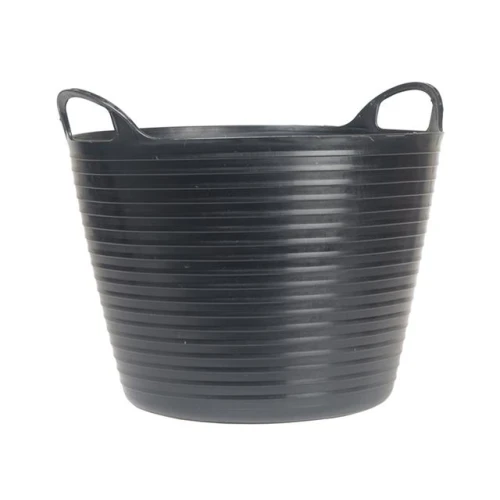 Faithfull Heavy-Duty Polyethylene Flex Tub 42 Litres Black