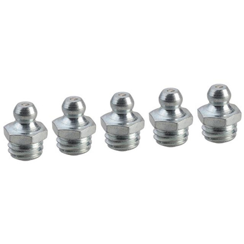 Faithfull Grease Nipple Straight M10 x 1.5 (Pack 5)