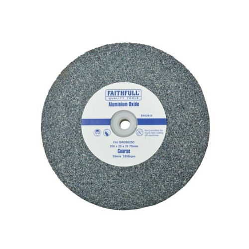 Faithfull General Purpose Grinding Wheel 200mm X 25mm Coarse Alox