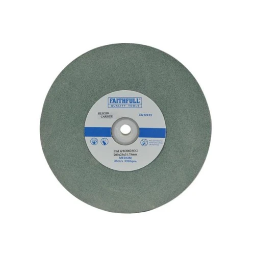 Faithfull General Purpose Grinding Wheel 200mm X 25mm Green Grit