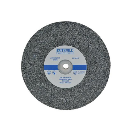 Faithfull General Purpose Grinding Wheel 200mm X 25mm Medium Alox