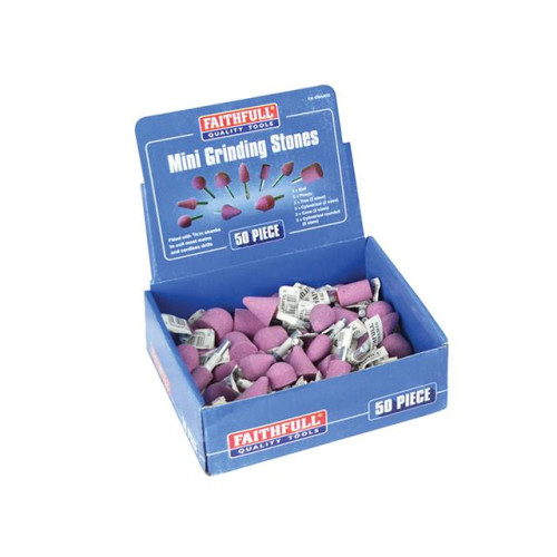 Faithfull Mini Grinding Wheel Assortment 50pc