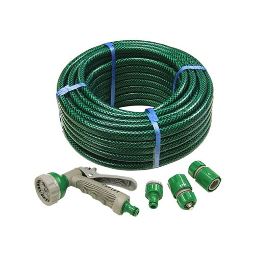 Faithfull Hose 15m with Fittings & Spray Gun