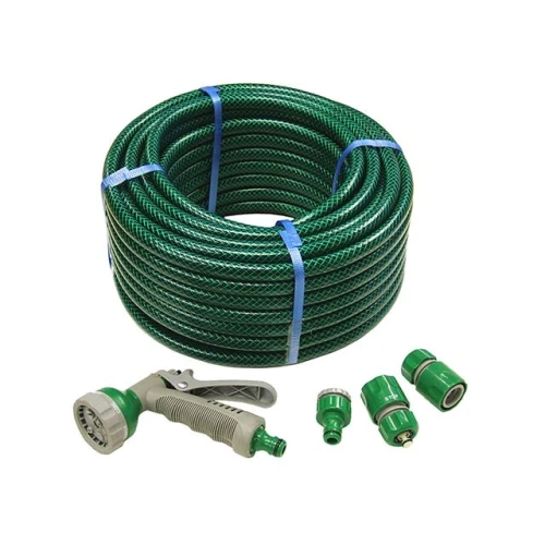 Faithfull PVC Reinforced Hose 30m C/W Fittings & Spray Gun