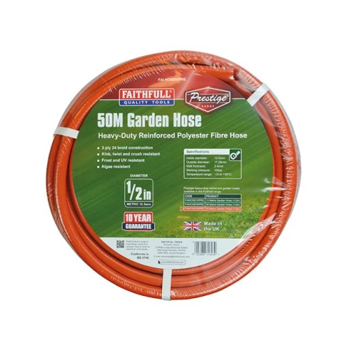 Faithfull Prestige Heavy-Duty Garden Hose&Acirc;&nbsp;50m 12.5mm (1/2in) Diameter