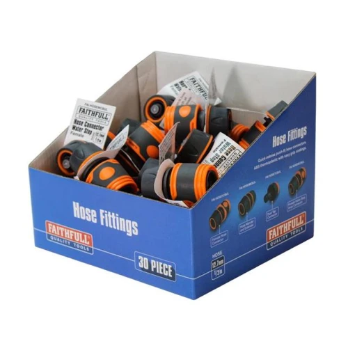 Faithfull Plastic Water Stop Hose Connector 1/2in (Box 30)