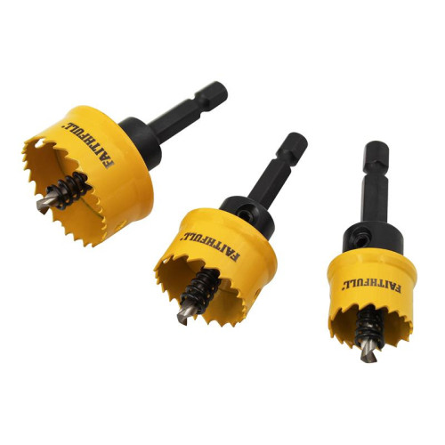Faithfull Mini Holesaw Set, 3 Piece