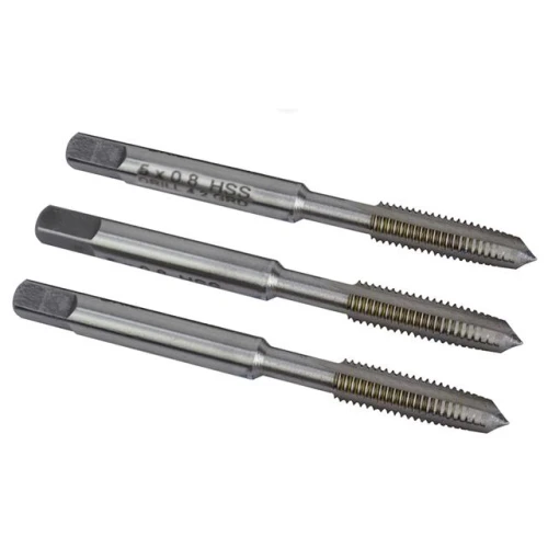 Faithfull HSS Straight Flute Tap Set M5 x 0.8, 3 Piece