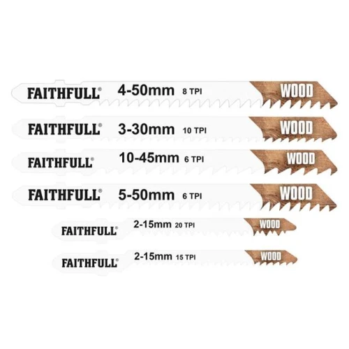 Faithfull Jigsaw Blade Set 10pc Assorted