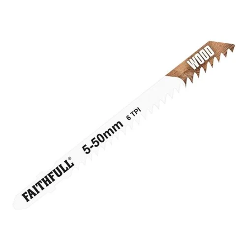 Faithfull Jigsaw Blades Wood T144D (Pack of 5)