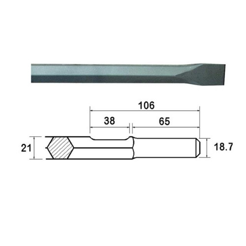 Faithfull Chisel 380mm Kango Shank (914118)