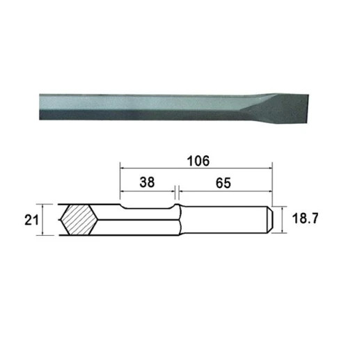 Faithfull Chisel 450mm Kango Shank (914119)