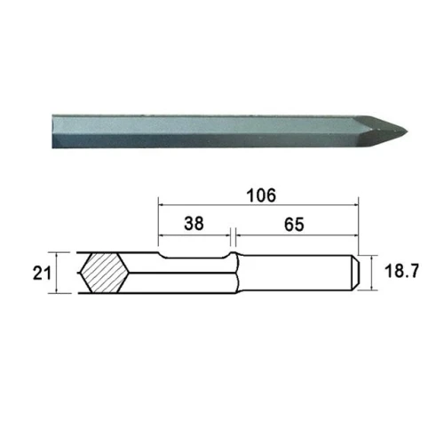 Faithfull Point 450mm Kango Shank (914113)