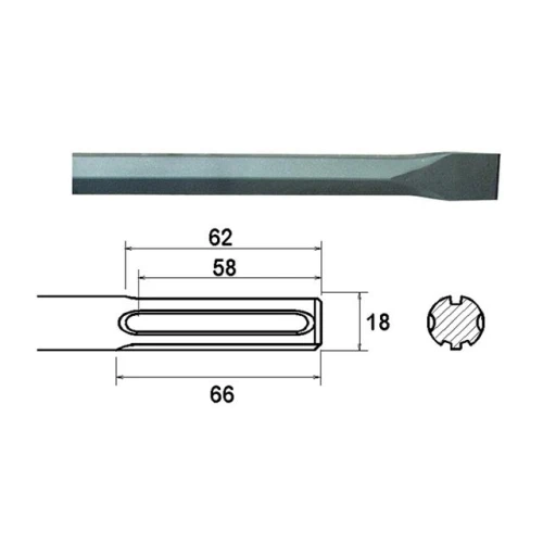 Faithfull Chisel 400mm SDS Max (914913)