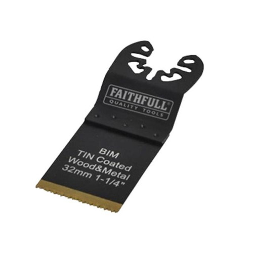 Faithfull Multi-Functional Tool Bi-Metal Flush Cut TiN Coated Blade 32mm