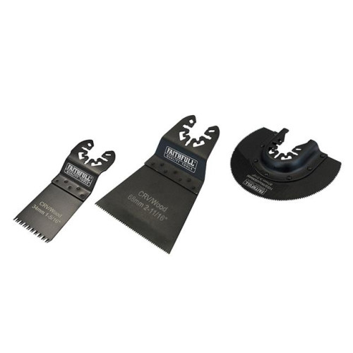 Faithfull Multi-Function Tool Blade Set 3 Piece