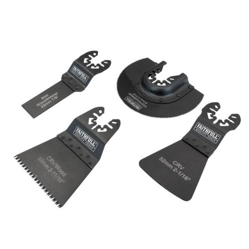 Faithfull Multi-Function Tool Blade 4 Piece Flooring Set