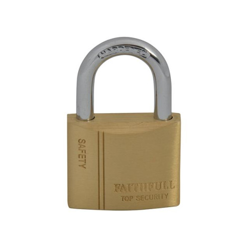 Faithfull Brass Padlock 40mm 3 Keys