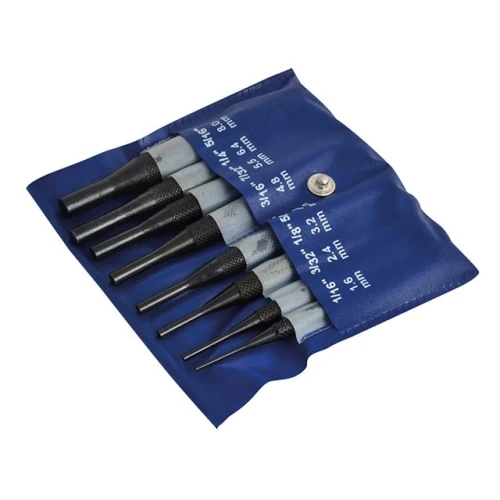 Faithfull Parallel Pin Punch Set 8 Round Head