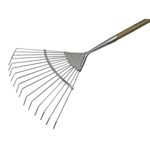 Faithfull Prestige Stainless Steel Lawn Rake Ash Handle