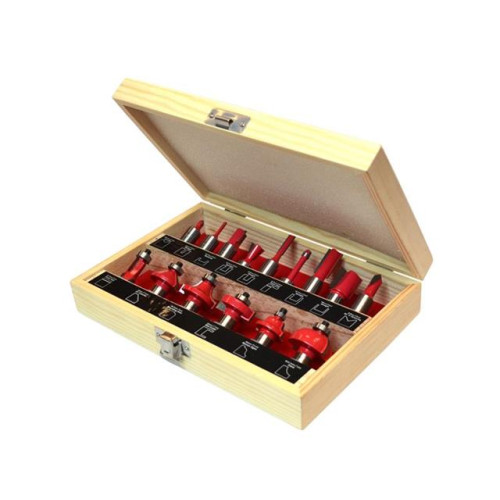 Faithfull Router Bit Set of 15 TCT 1/2in Shank