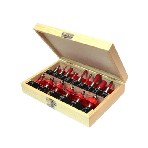 Faithfull Router Bit Set of 15 TCT 1/2in Shank