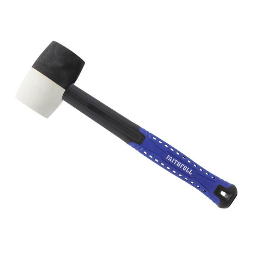 Faithfull Black & White Fibreglass Mallet 16oz