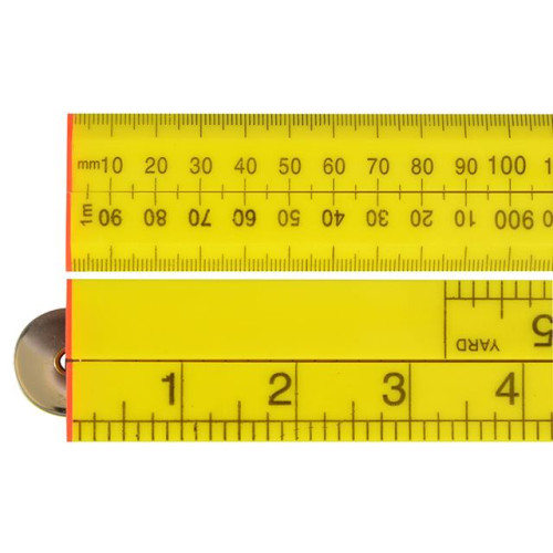 Faithfull Folding Rule Yellow ABS Plastic 1 Metre / 39in