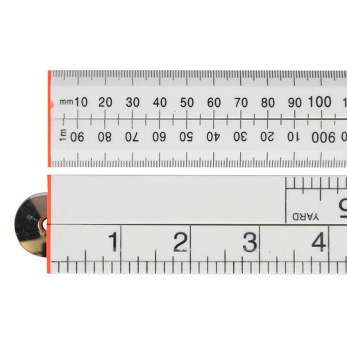 Faithfull Folding Rule White ABS Plastic 1 Metre / 39in