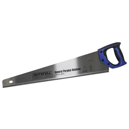Faithfull General-Purpose Hardpoint Handsaw 550mm (22in) 8 TPI